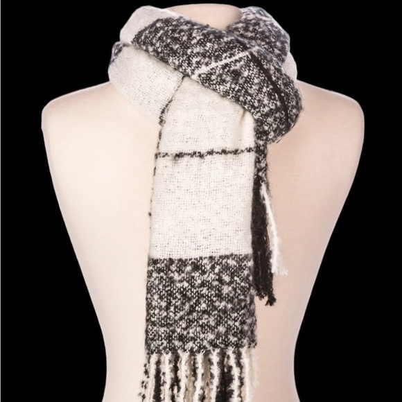 Noble mount, men’s Westminster winter scarf, black/white - Picture 1 of 1